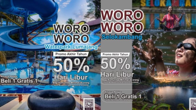 Selokambang dan WaterPark Lumajang, Tebar Diskon 50%