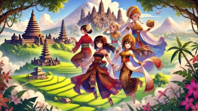 Ilustrasi Anime Budaya Indonesia