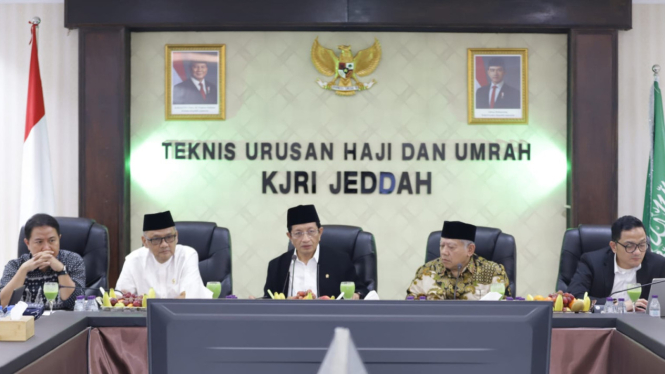 Menag Nasaruddin Umar Gelar Rapat Persiapan Haji di Jedah (24/22/2024)