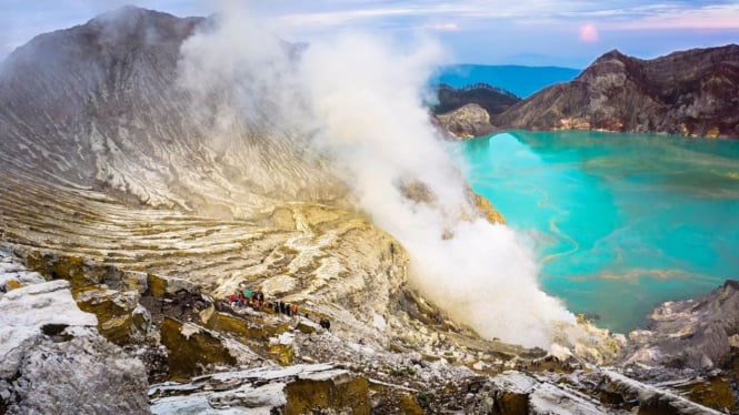 TWA Kawah Ijen di Banywangi. Jawa Timur