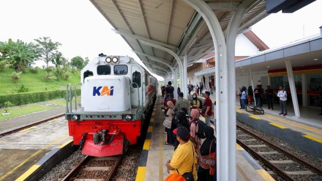 Suasana Stasiun Kereta di Banyuwangi, Jawa Timur