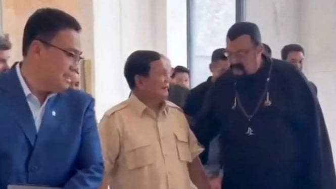 Presiden RI Prabowo Subianto Bertemu Steven Seagal