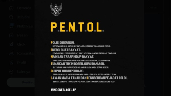 Tagar Pentol di Media Sosial