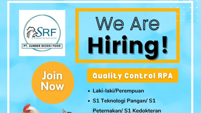 Lowongan Kerja di PT Sumber Rejeki Food