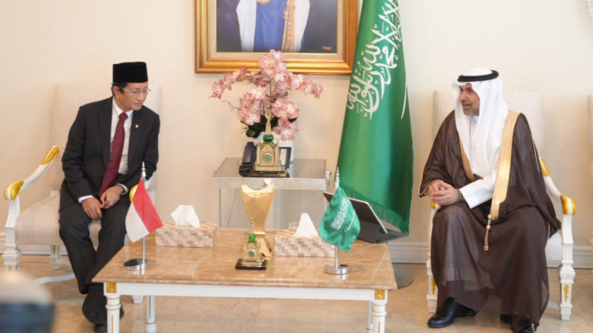Menag Nasaruddin Umar Bertemu dengan Menteri Kesehatan Arab Saudi