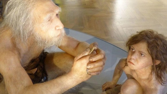 Rekonstruksi Neanderthal di Natural History Museum