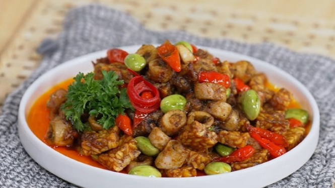 Sambal Tempe Cumi Asin Ala Chef Rudy