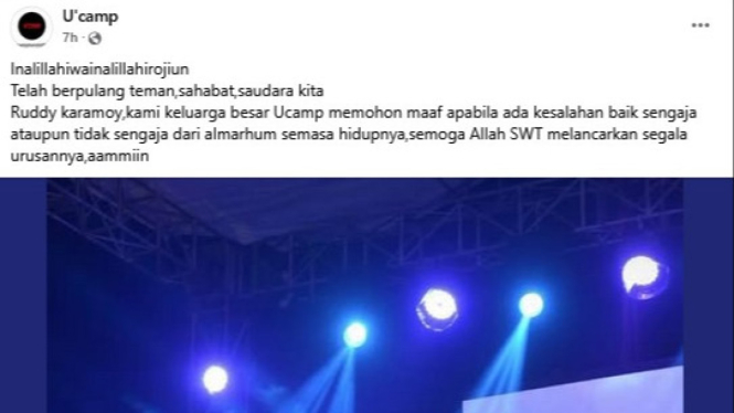 Ruddy Karamoy, Vokalis Band U'Camp Meninggal Dunia