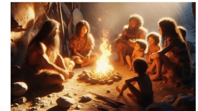 Ilustrasi Kehidupan Neanderthal di Gua Ghamari, Iran