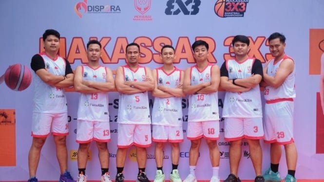 Tim Pemprov Sulsel dalam Pertandingan Basket