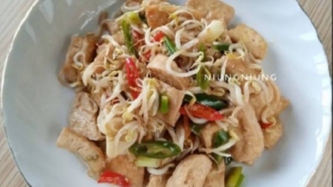 Tumis Toge Tahu Putih,