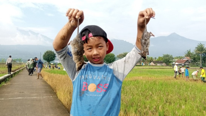 Ilustrasi Anak SD bantu petani