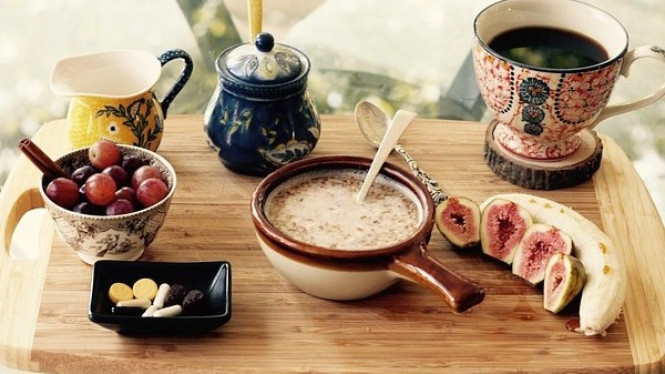 Oatmeal, Pisang dan Kopi