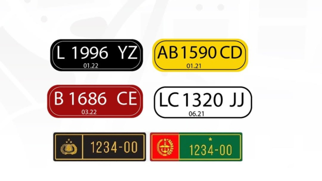 Warna Plat Mobil di Indonesia