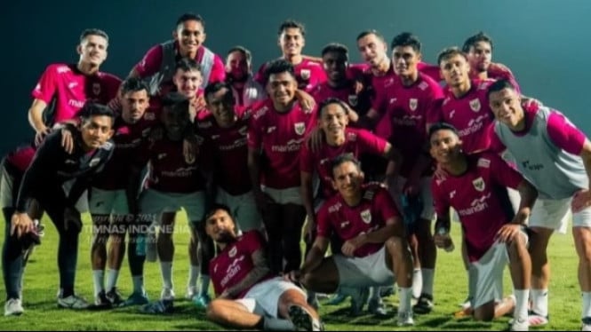 Timnas Indonesia di Sesi Latihan di Bali