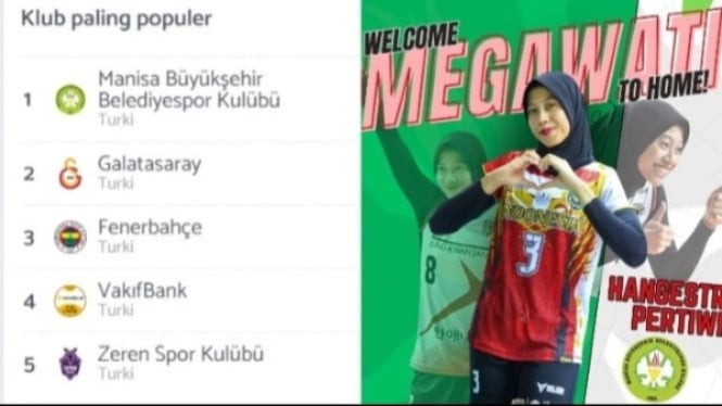 Rekrut Megawati Manisa BBSK jadi Klub Terpopuler