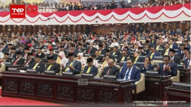 Suasana Gedung DPR - MPR pada Sidang Tahunan MPR RI  Tahun 2025