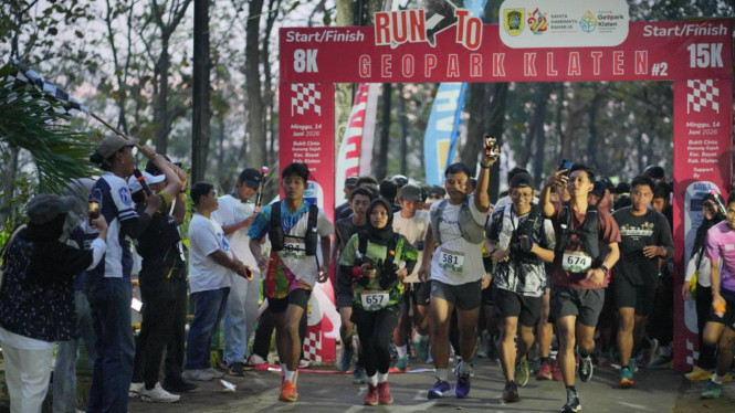 Run To Geopark Klaten Diikuti Ratusan Peserta Dalam dan Luar Negeri