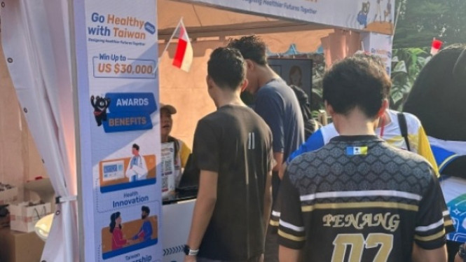 Mengintip Keseruan Booth Go Healthy with Taiwan yang Padat Pengunjung di CFD Jakarta