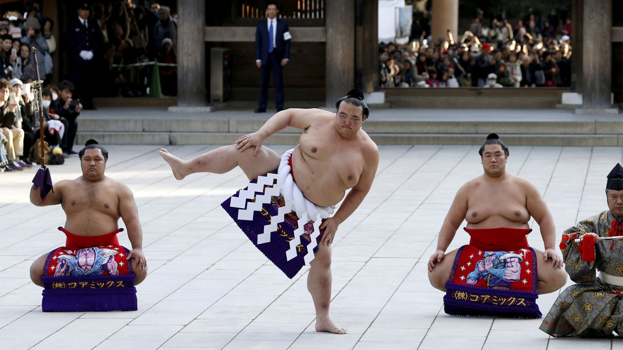 Ritual Tahun Baru Sumo di Jepang