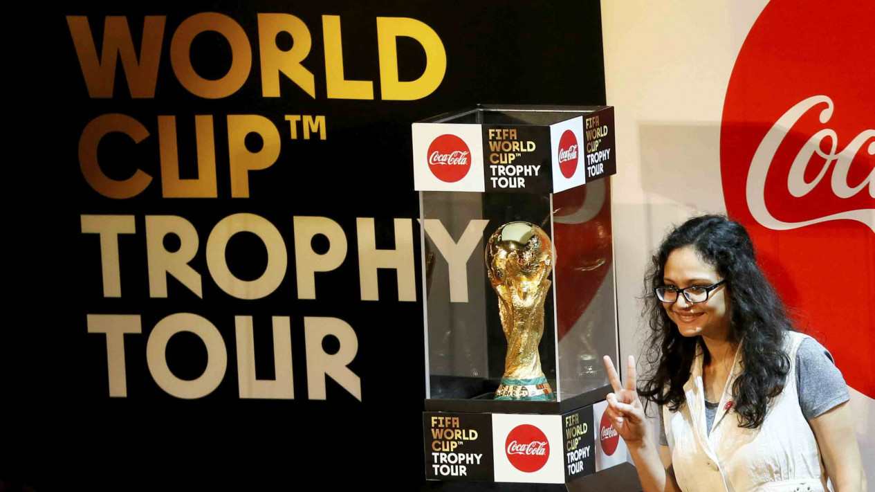 Pertama Kalinya, Trofi Piala Dunia 2018 Tiba di Sri Lanka