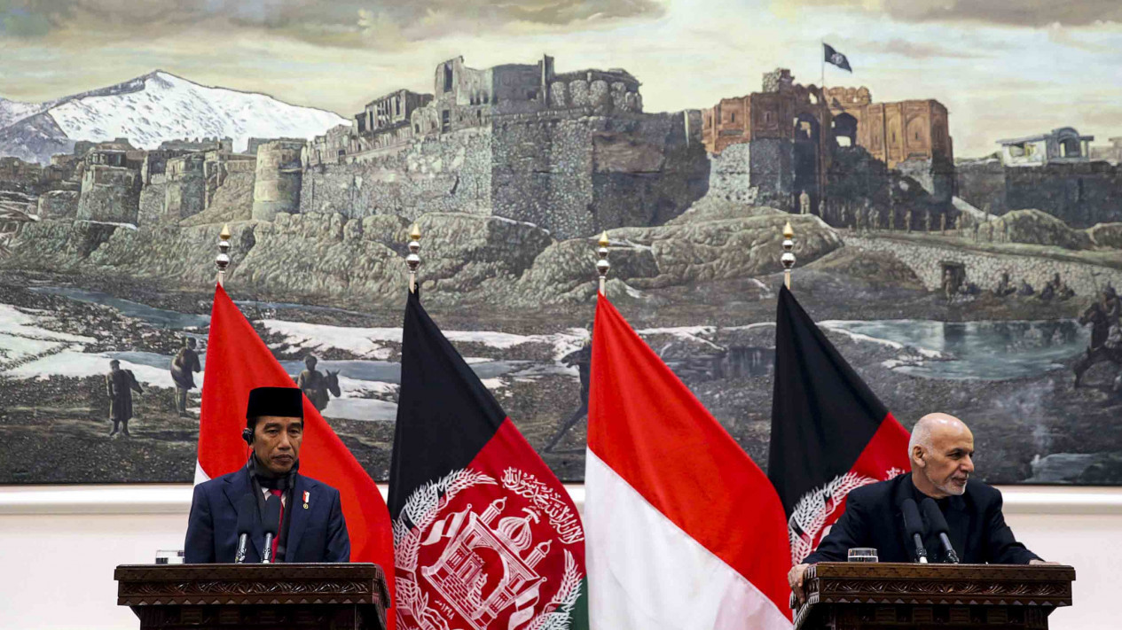 Hujan Salju Sambut Kunjungan Presiden Jokowi di Afganistan