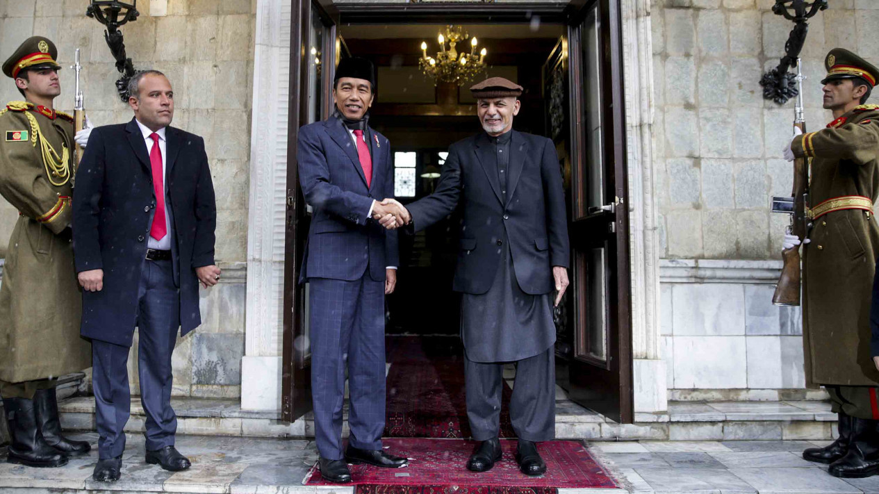 Hujan Salju Sambut Kunjungan Presiden Jokowi di Afganistan