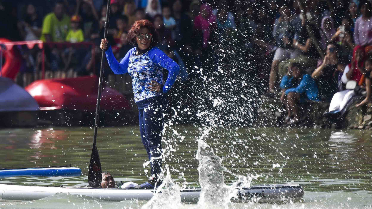 Lihat Aksi Menteri Susi Pudjiastuti di Festival Danau Sunter