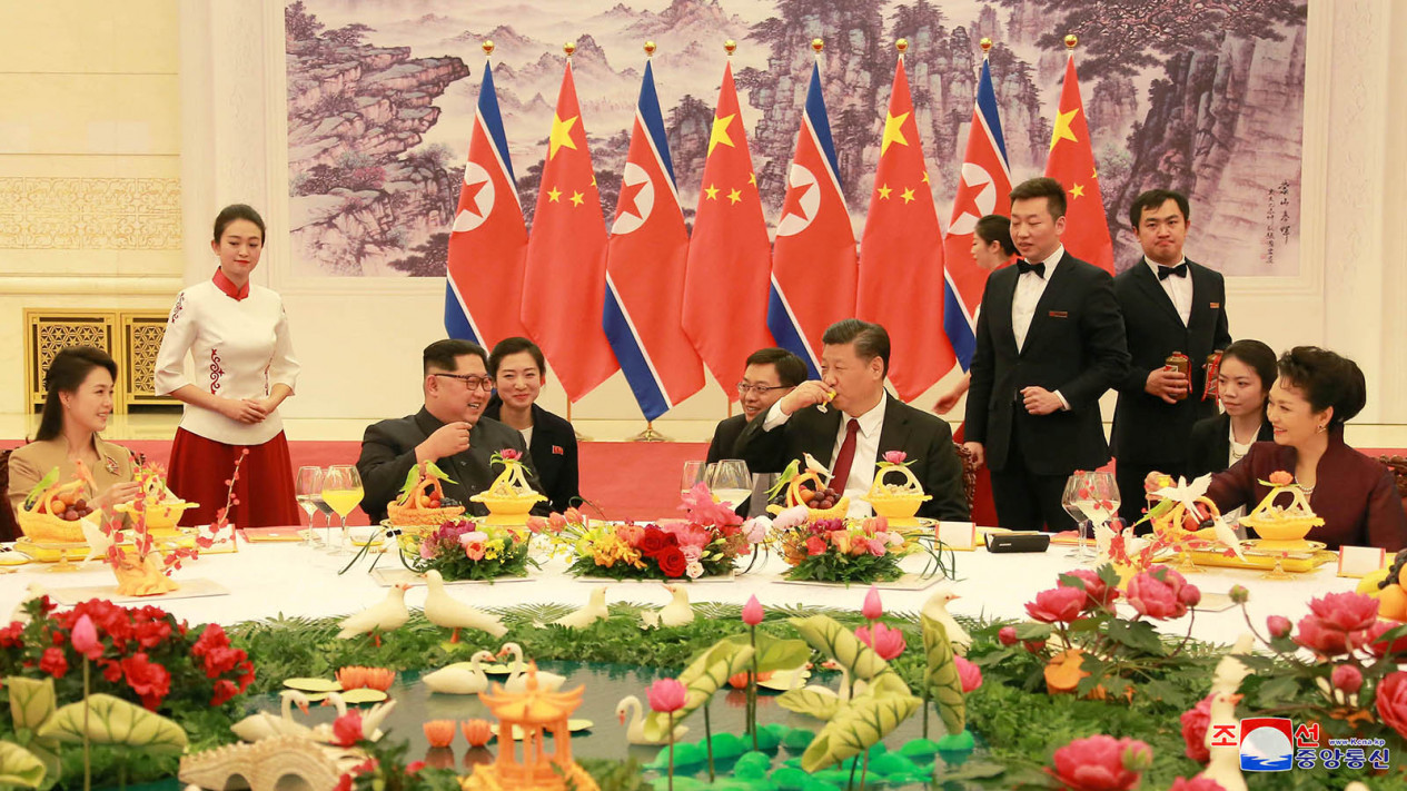 Seperti ini Pertemuan Kim Jong-Un dan Xi Jinping di China