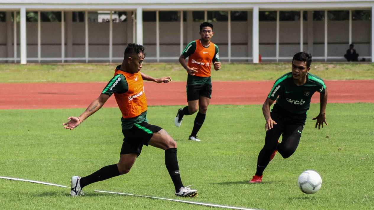 Hari Kedua Latihan Timnas Indonesia Jelang Piala AFF U-22