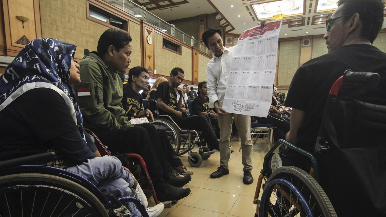 Sosialisasi dan Simulasi Bagi Pemilih Penyandang Disabilitas