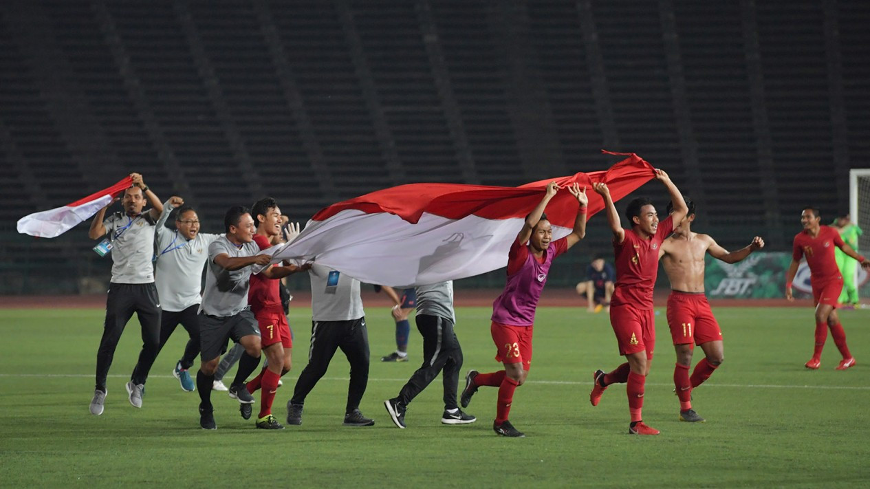 Selebrasi Kemenangan Indonesia Juarai Piala AFF U-22