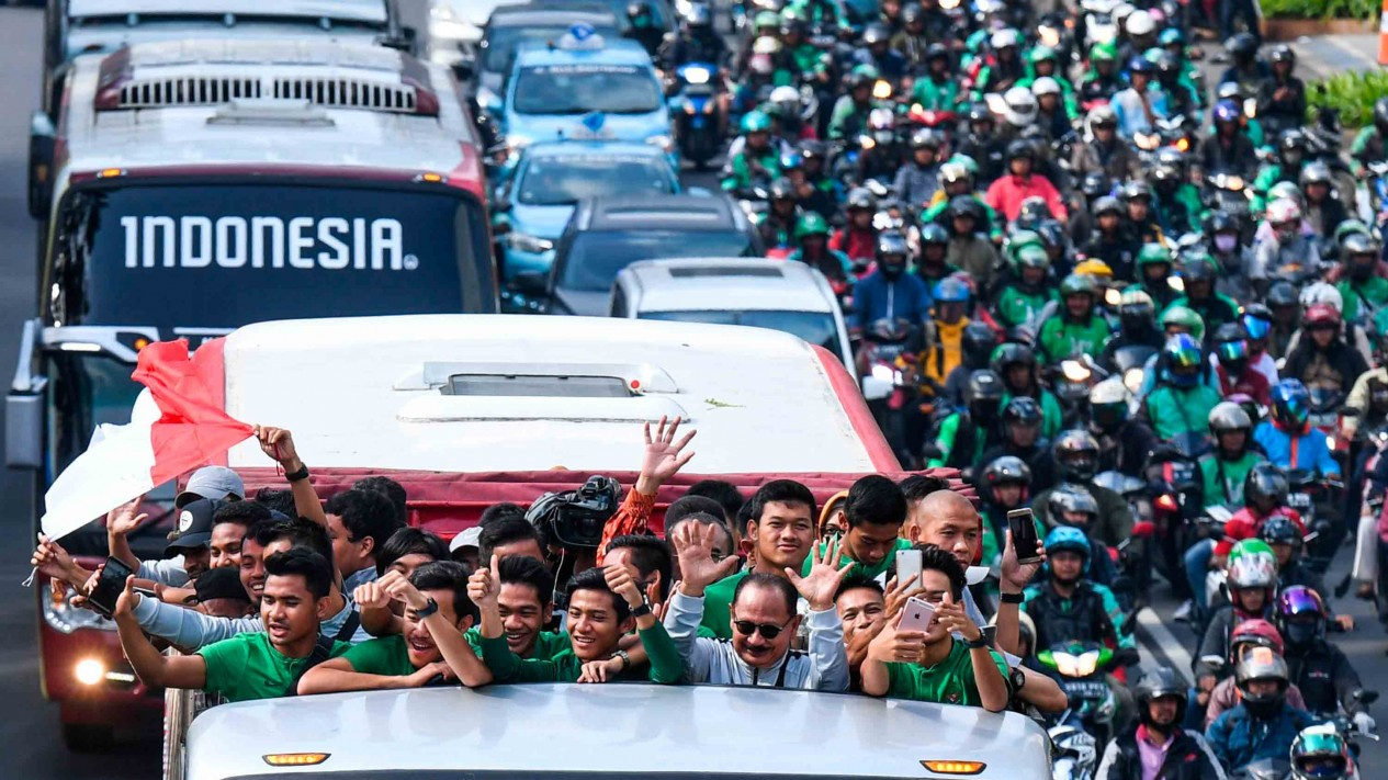 Kemeriahan Konvoi Kemenangan Timnas U-22