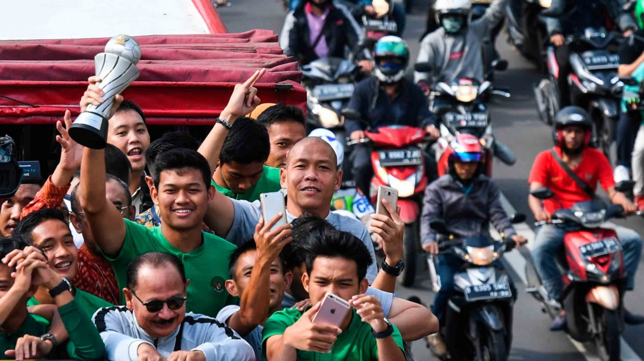 Kemeriahan Konvoi Kemenangan Timnas U-22