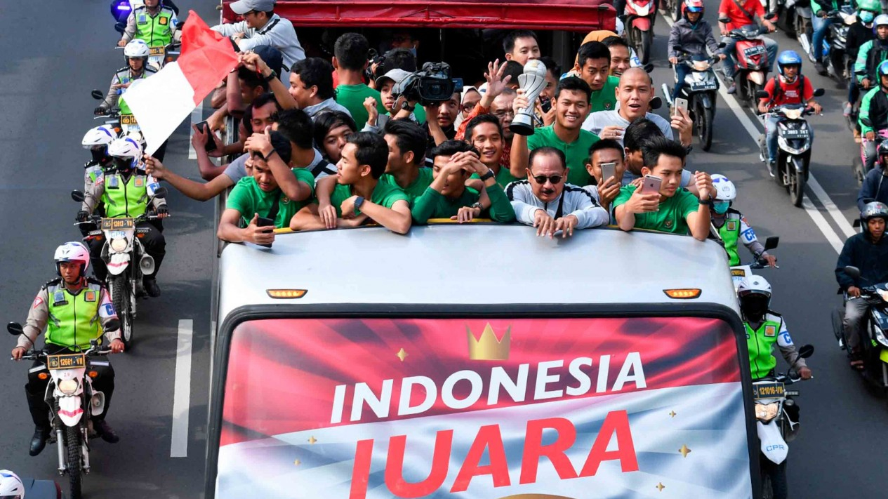 Kemeriahan Konvoi Kemenangan Timnas U-22