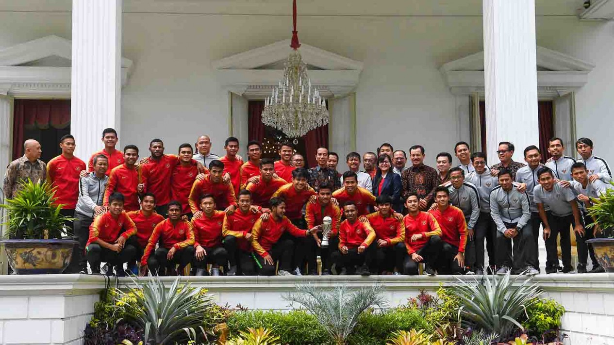 Semringahnya Pemain Timnas U-22 Bertemu Presiden Jokowi