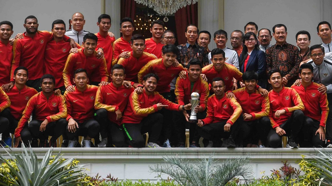 Semringahnya Pemain Timnas U-22 Bertemu Presiden Jokowi