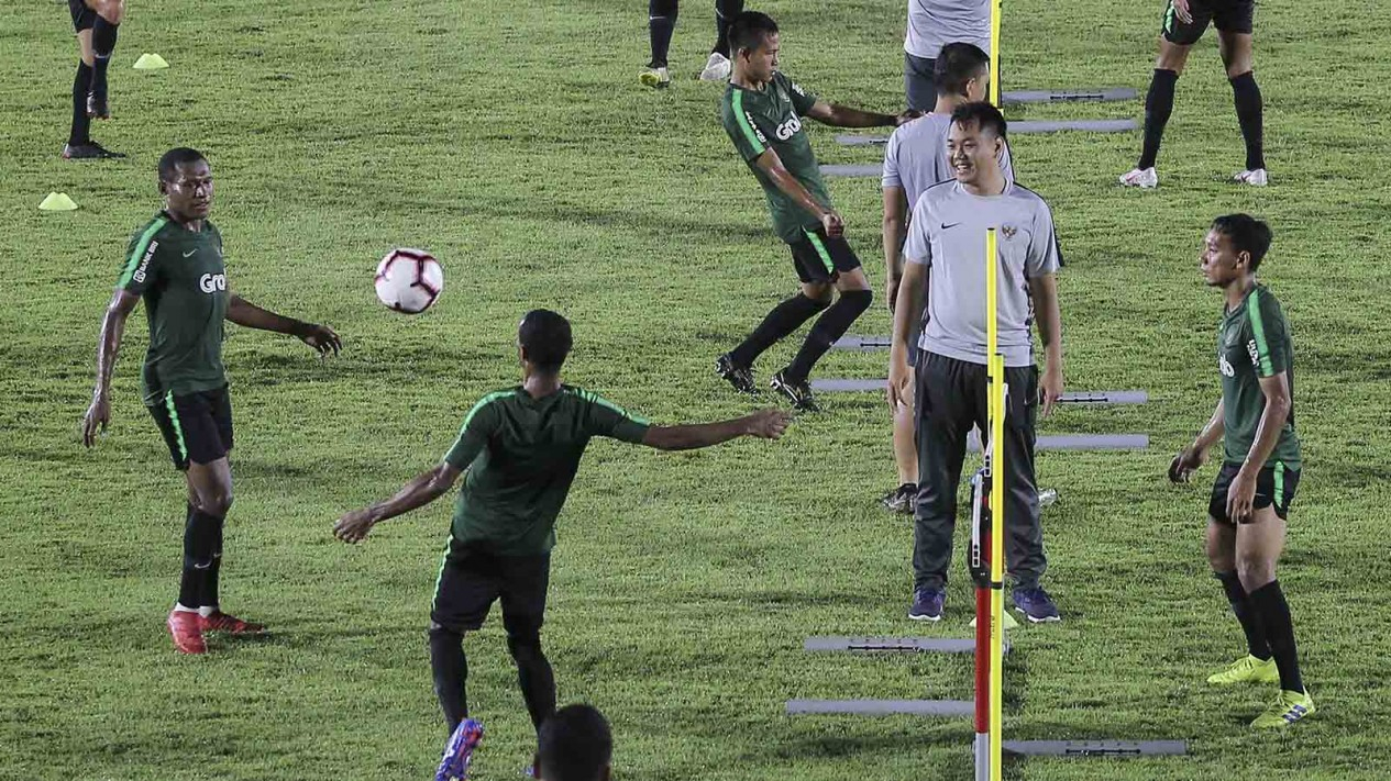 Latihan Timnas Senior Indonesia Jelang Lawan Myanmar