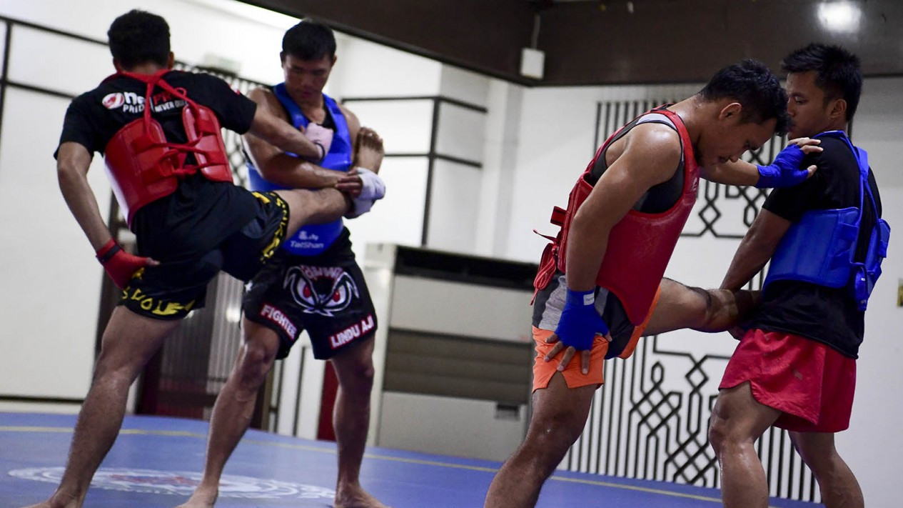 Latihan Atlet Sanda Jelang SEA Games 2019