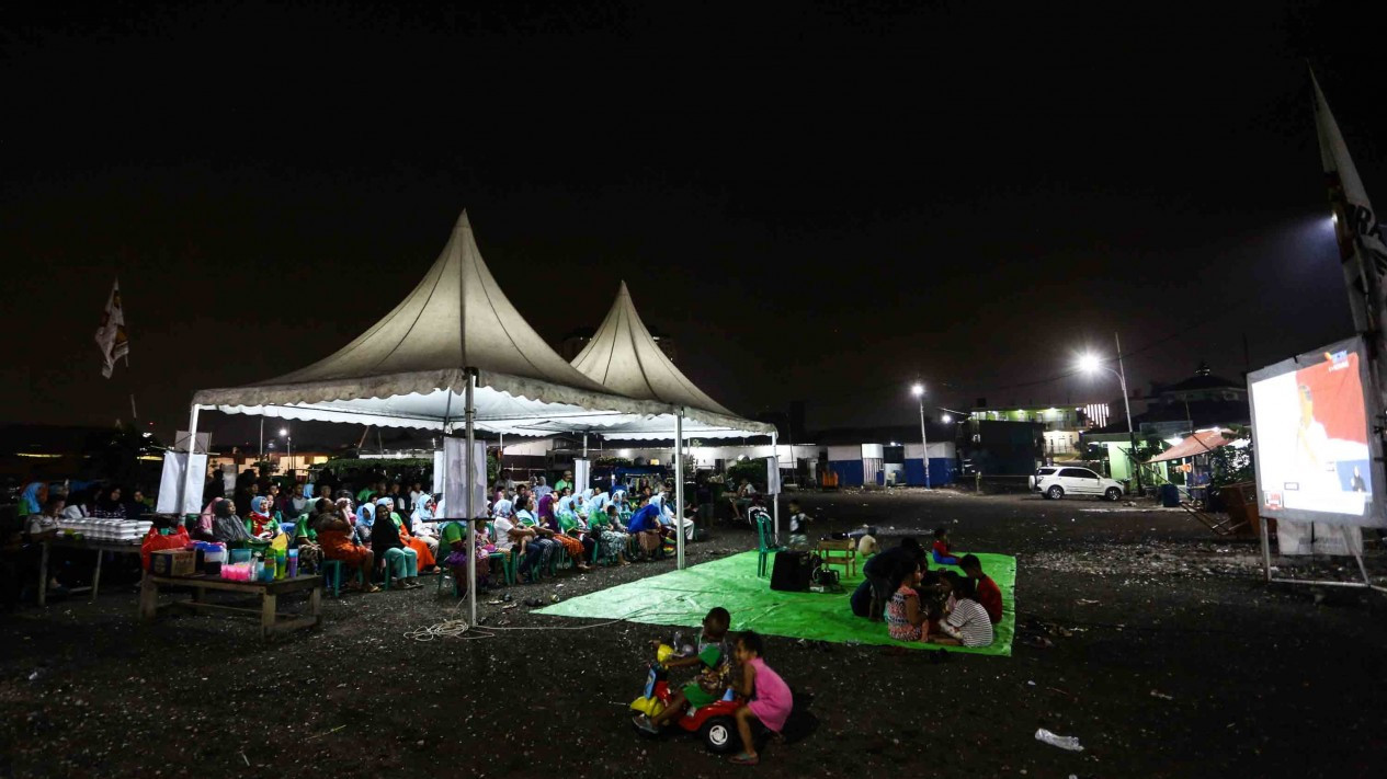 Cara Warga Nobar Debat Keempat Pilpres 2019