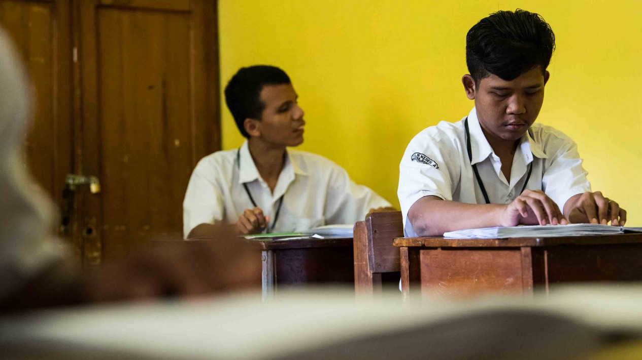 Pelaksanaan UNKP Siswa SLB di Bandung