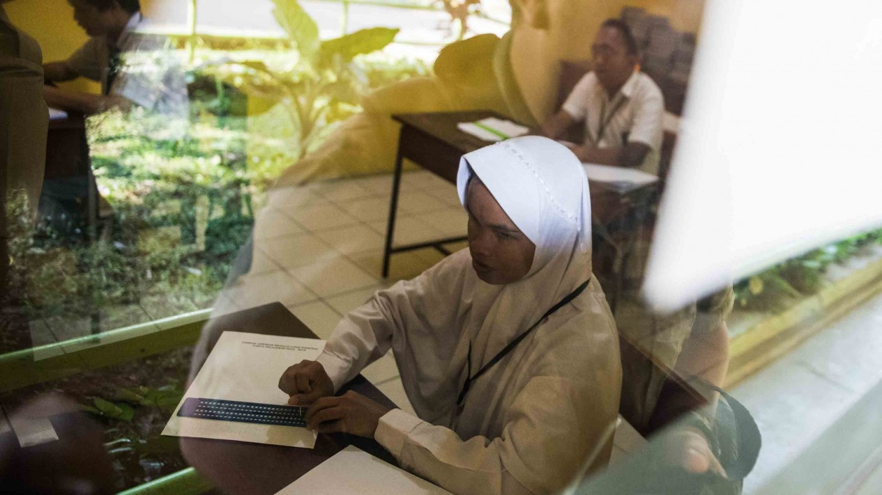 Pelaksanaan UNKP Siswa SLB di Bandung