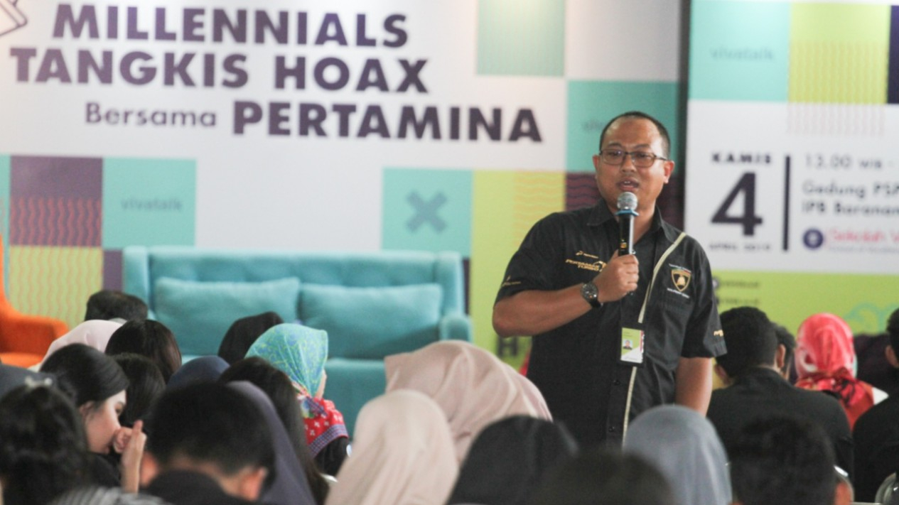 Pertamina dan VIVA Ajak Mahasiswa IPB Lawan Hoax