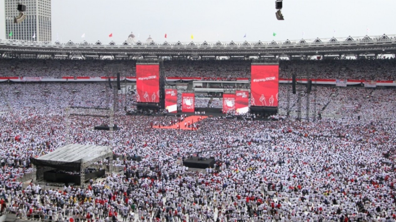 Lautan Massa saat Kampanye Akbar Jokowi-Ma'ruf Amin di GBK