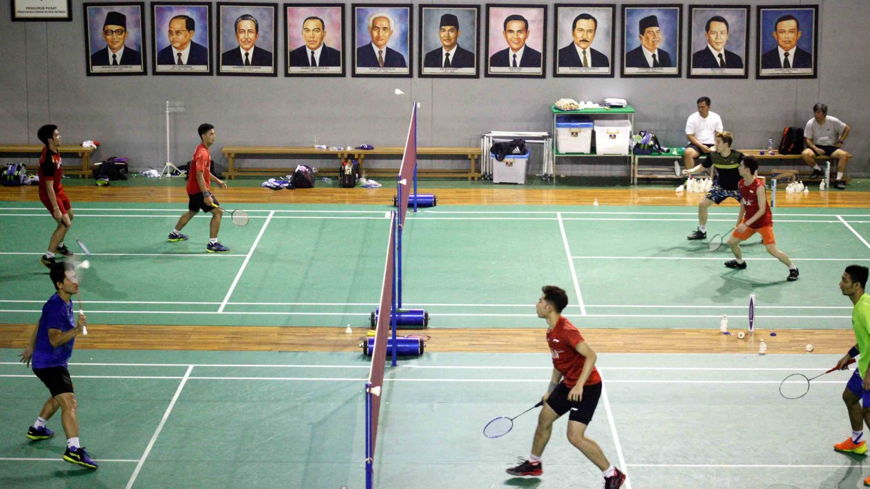 Latihan Tim Bulutangkis Indonesia Jelang Piala Sudirman 2019