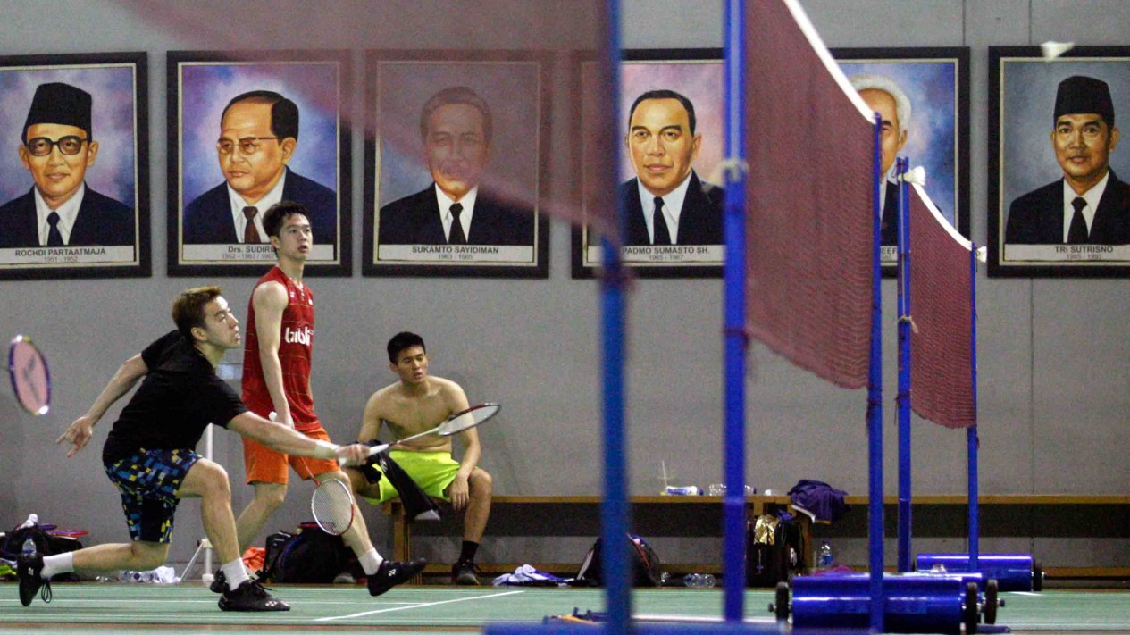 Latihan Tim Bulutangkis Indonesia Jelang Piala Sudirman 2019