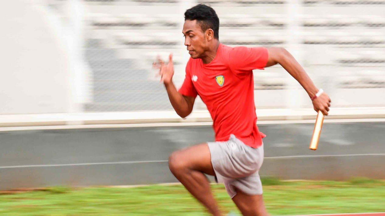 Ramadan, Zohri dan Tim Estafet Indonesia Tetap Fokus Latihan