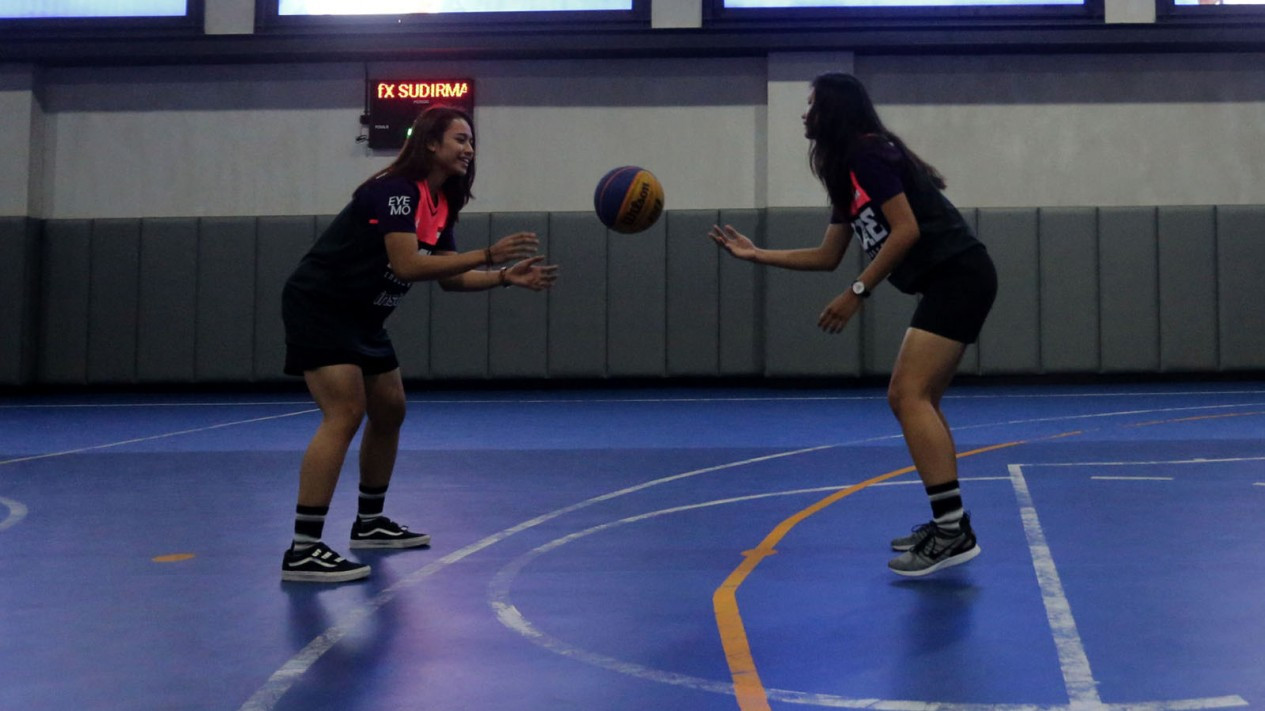 Latihan Timnas Basket Putri 3x3