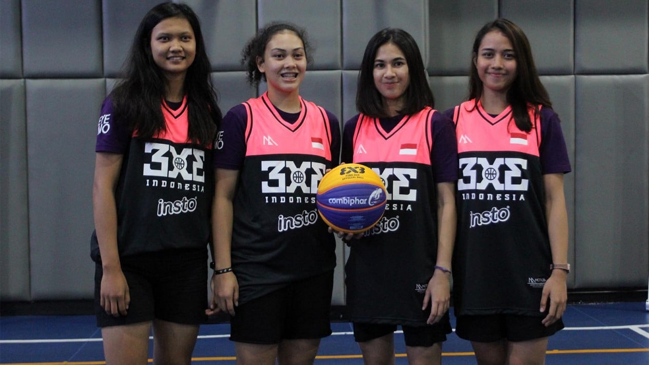 Latihan Timnas Basket Putri 3x3