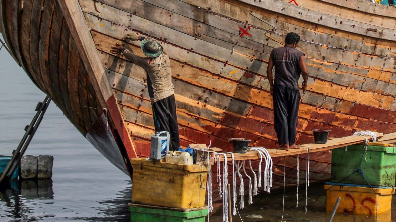 Pembuatan Kapal Nelayan Aceh